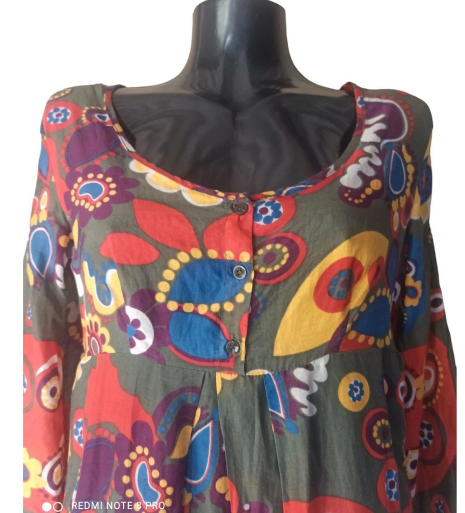 Vestido tipo túnica de estilo bohemio